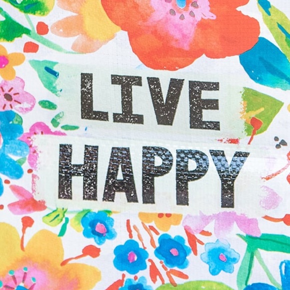 NEW “live happy” large tote carry all bag - Picture 4 of 10